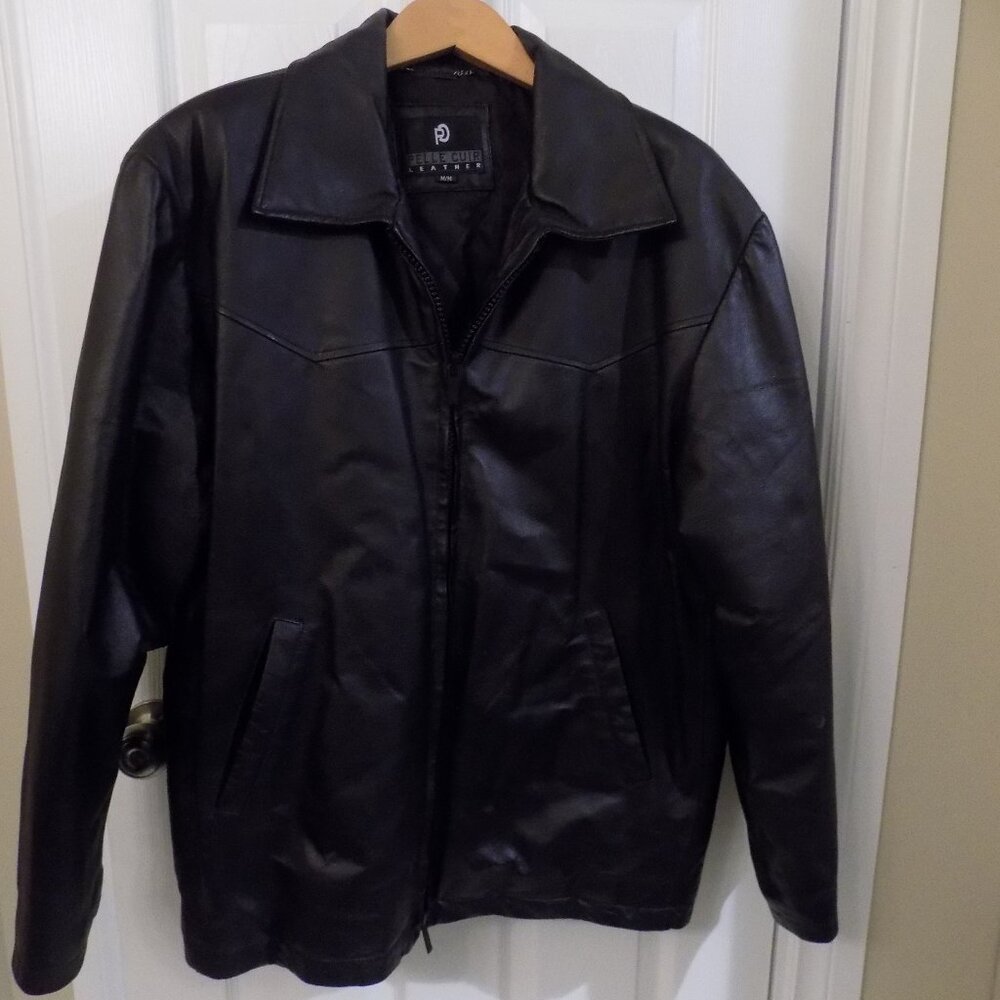 Pelle Cuir Men's Medium fully lined black leather jacket
